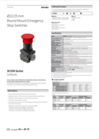 SF2ER SERIES: 22/25MM ROUND MOUNT EMERGENCY STOP SWITCHES